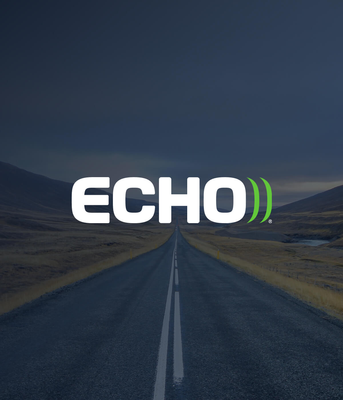 Echo Logistics logo over open road